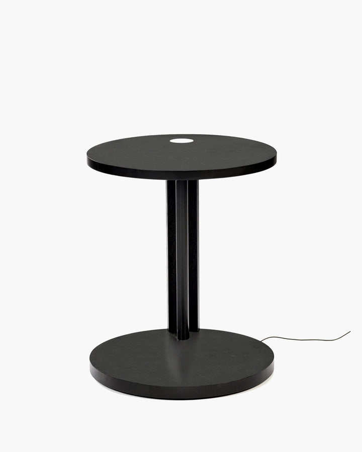 Bijzettafel S met Licht Beuk Zwart Aura