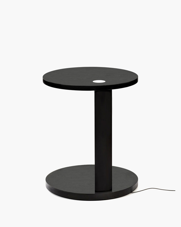 Bijzettafel S met Licht Beuk Zwart Aura