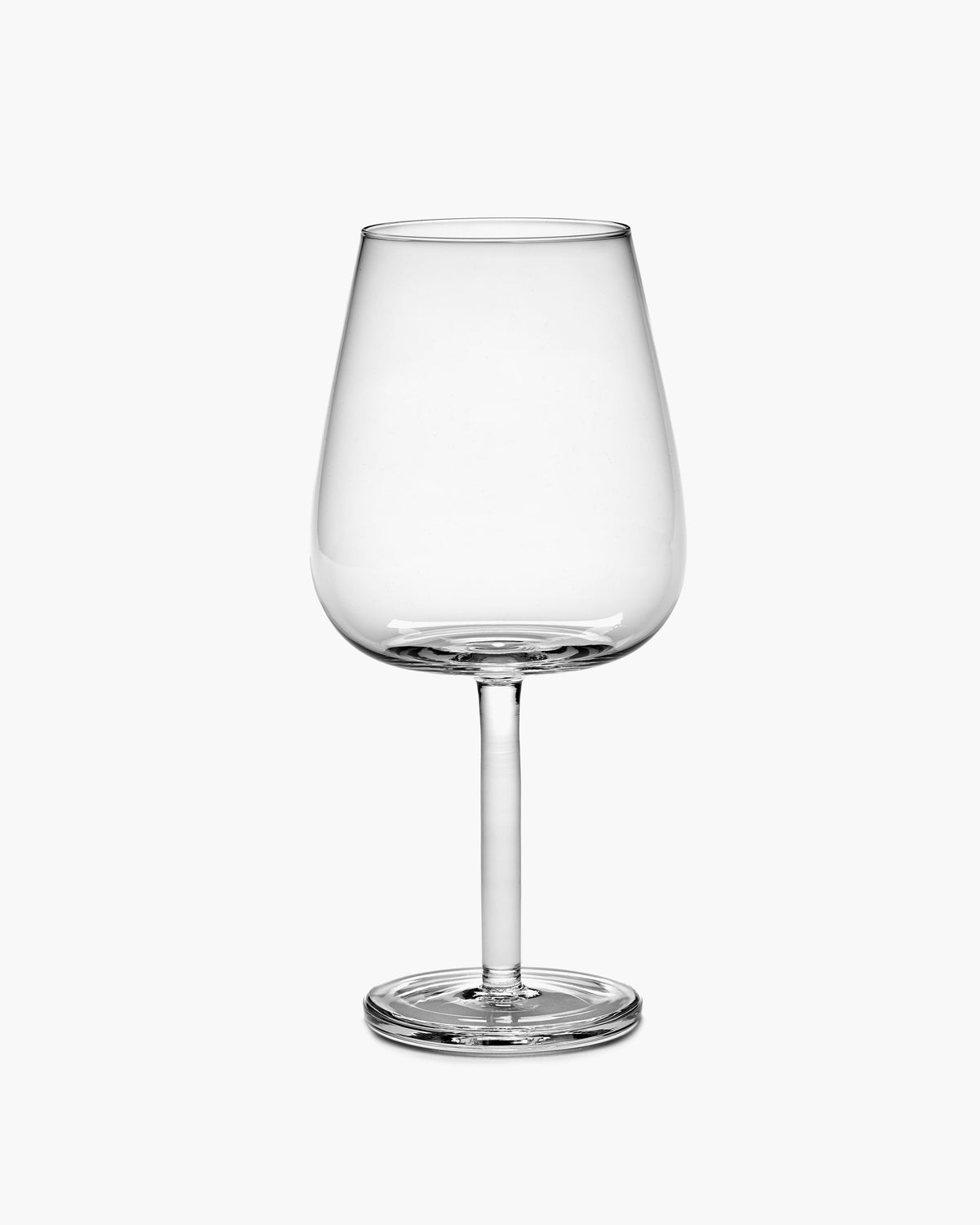 Rode Wijnglas Gebogen Base - Set van 4