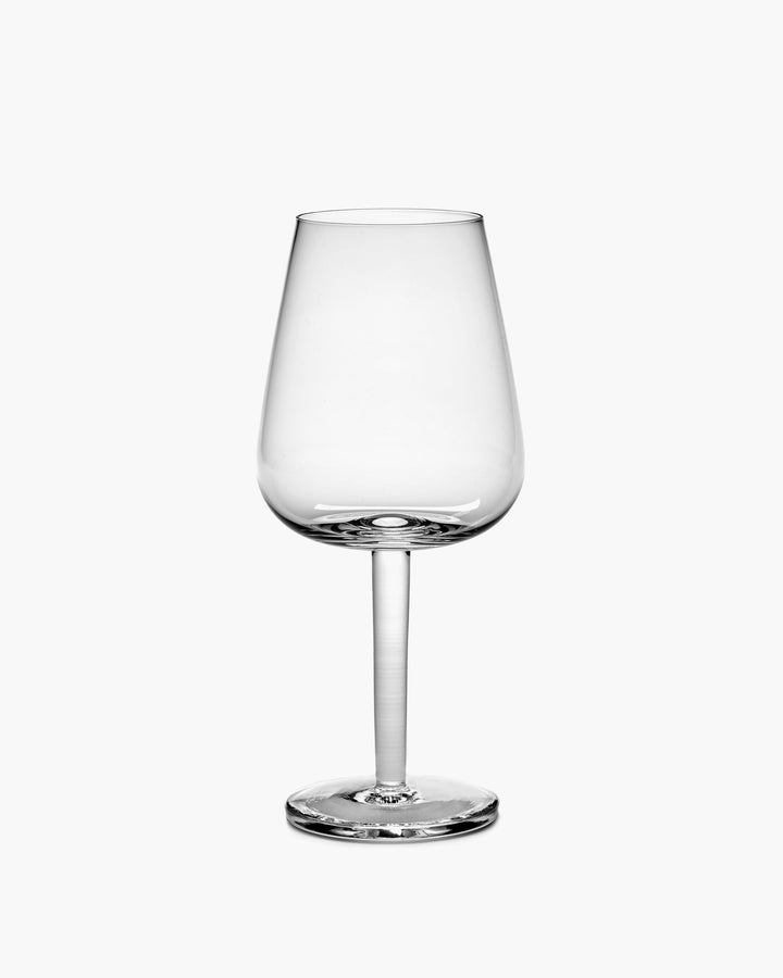Witte Wijnglas Gebogen Base - Set van 4