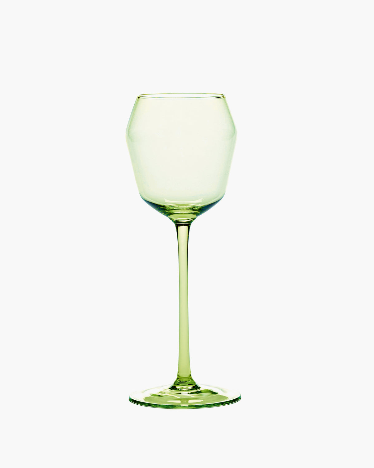 Ann Demeulemeester - Witte Wijnglas Groen Billie - Set van 4