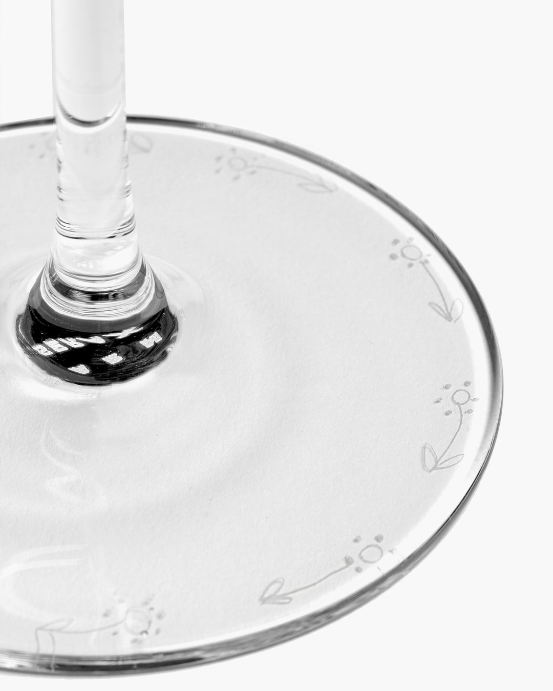 Rode Wijnglas Anemone Vaniglia Midnight Flowers - Set van 4