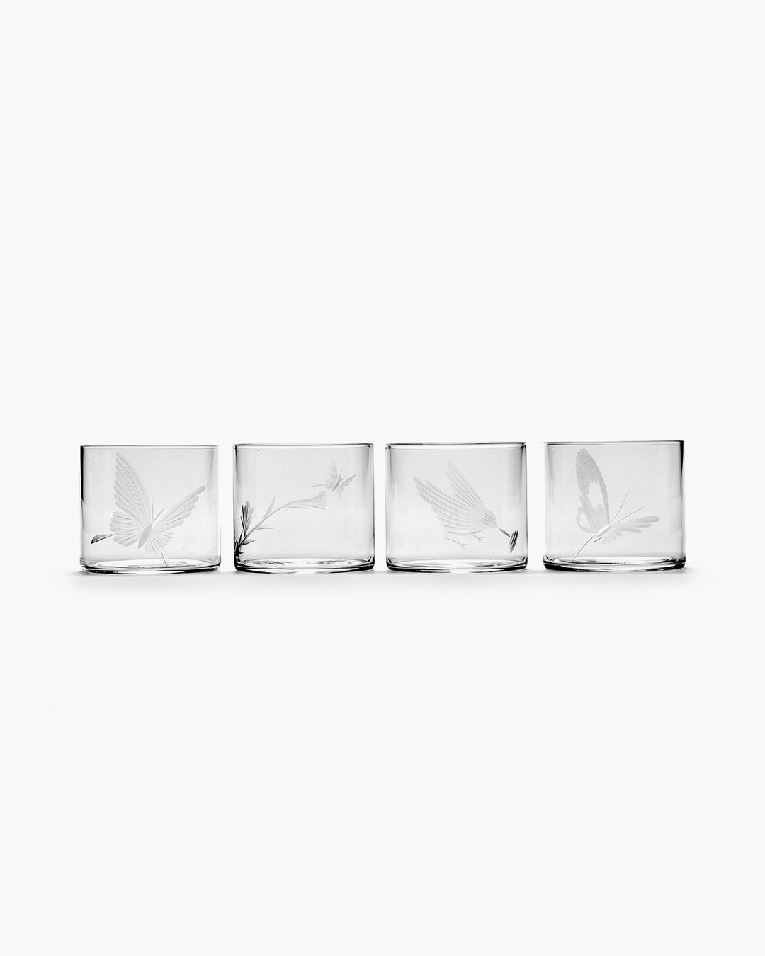 Serax - Tomorrowland - Glas Different Engravements Ass/4 Unity - Set van 4