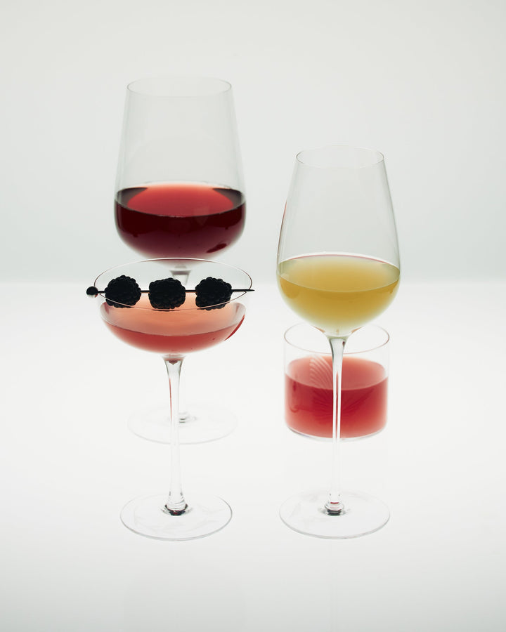 Witte Wijnglas Hoog Butterfly Unity - Set van 4
