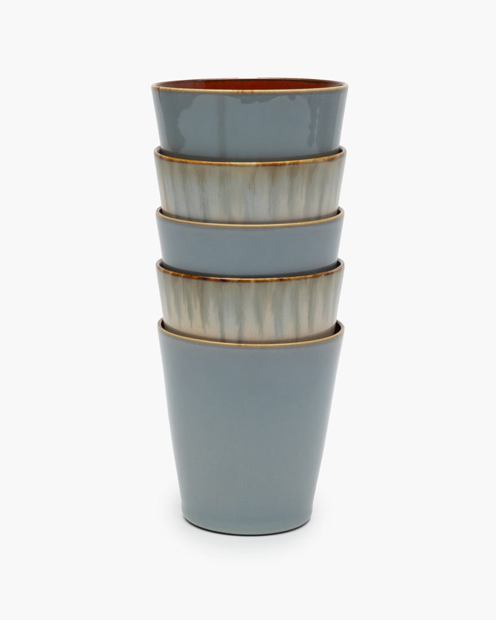 Serax - Anita Le Grelle - Conische Beker M Smoky Blue/Rust