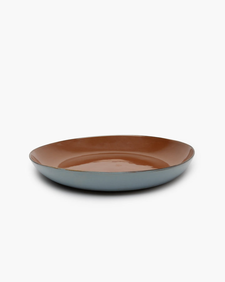 Serveerschaal Smoky Blue/Rust