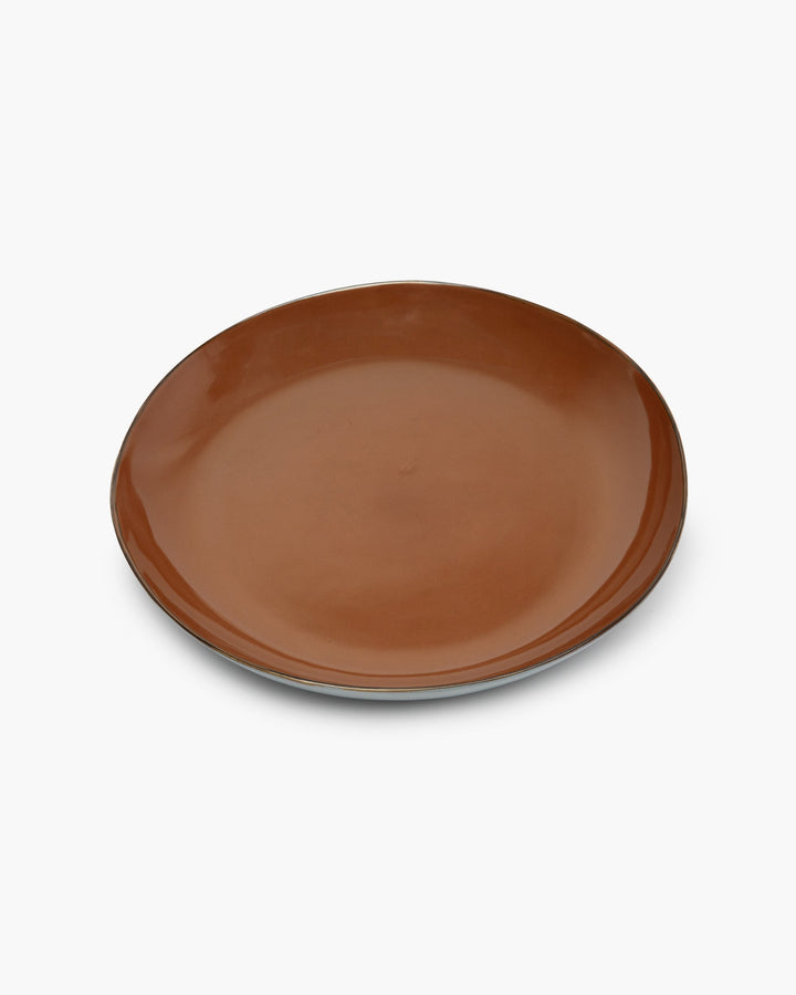 Serveerschaal Smoky Blue/Rust