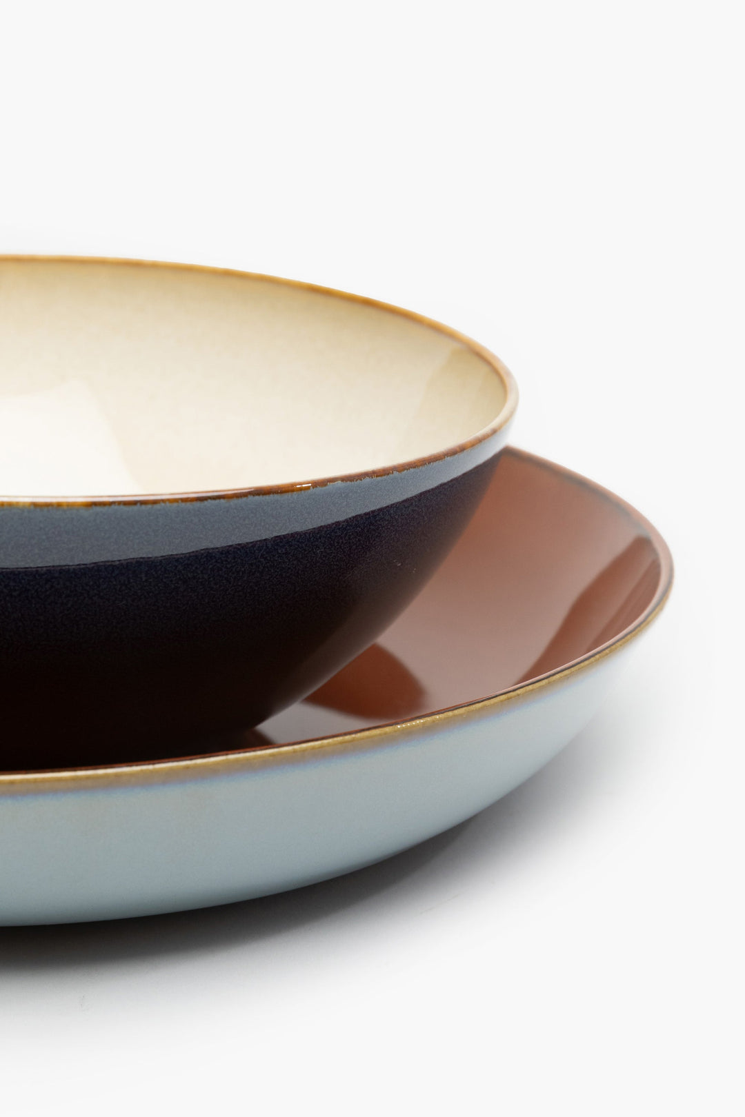 Diep Bord L Smoky Blue/Rust