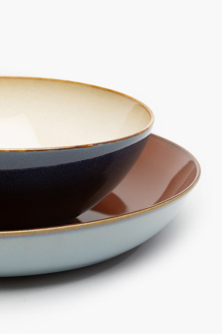Diep Bord L Smoky Blue/Rust
