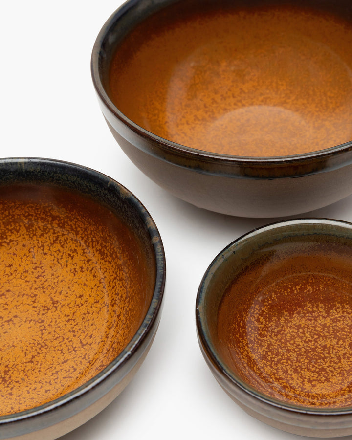 Kom S Rusty Brown Surface - Set van 4