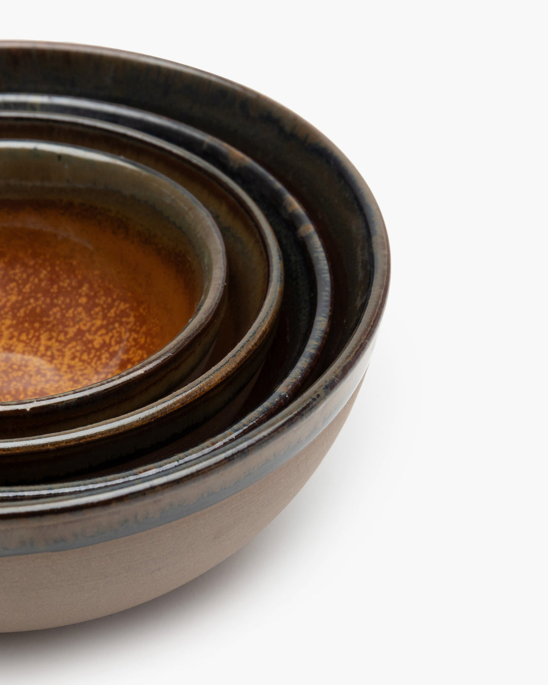 Kom L Rusty Brown Surface - Set van 4