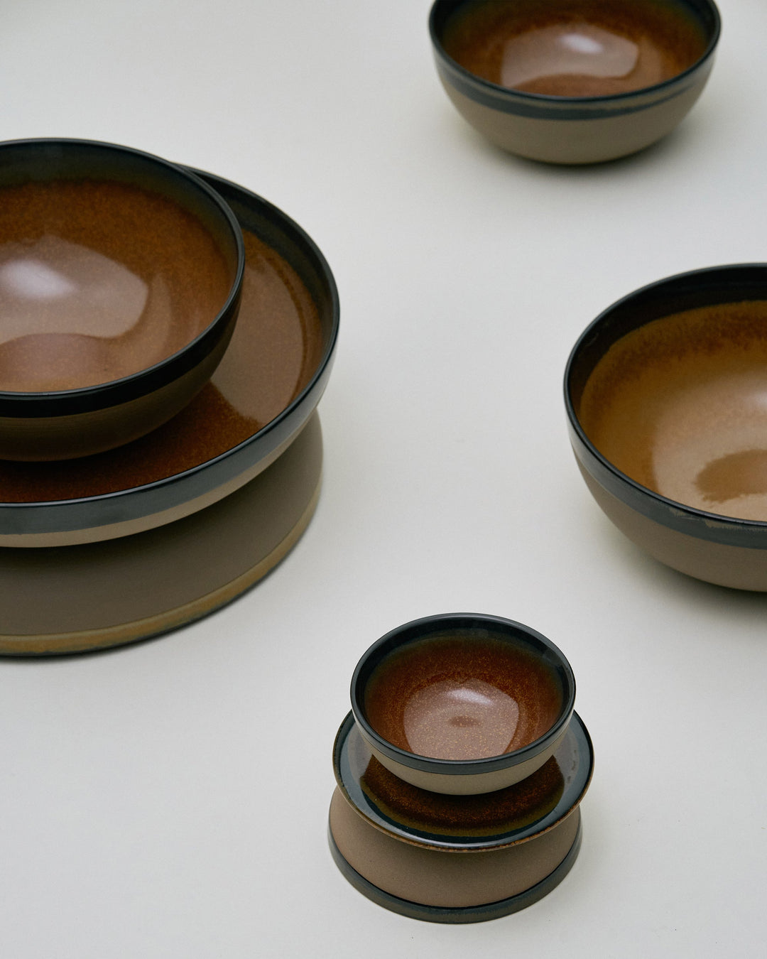 Serveerschaal M Rusty Brown Surface