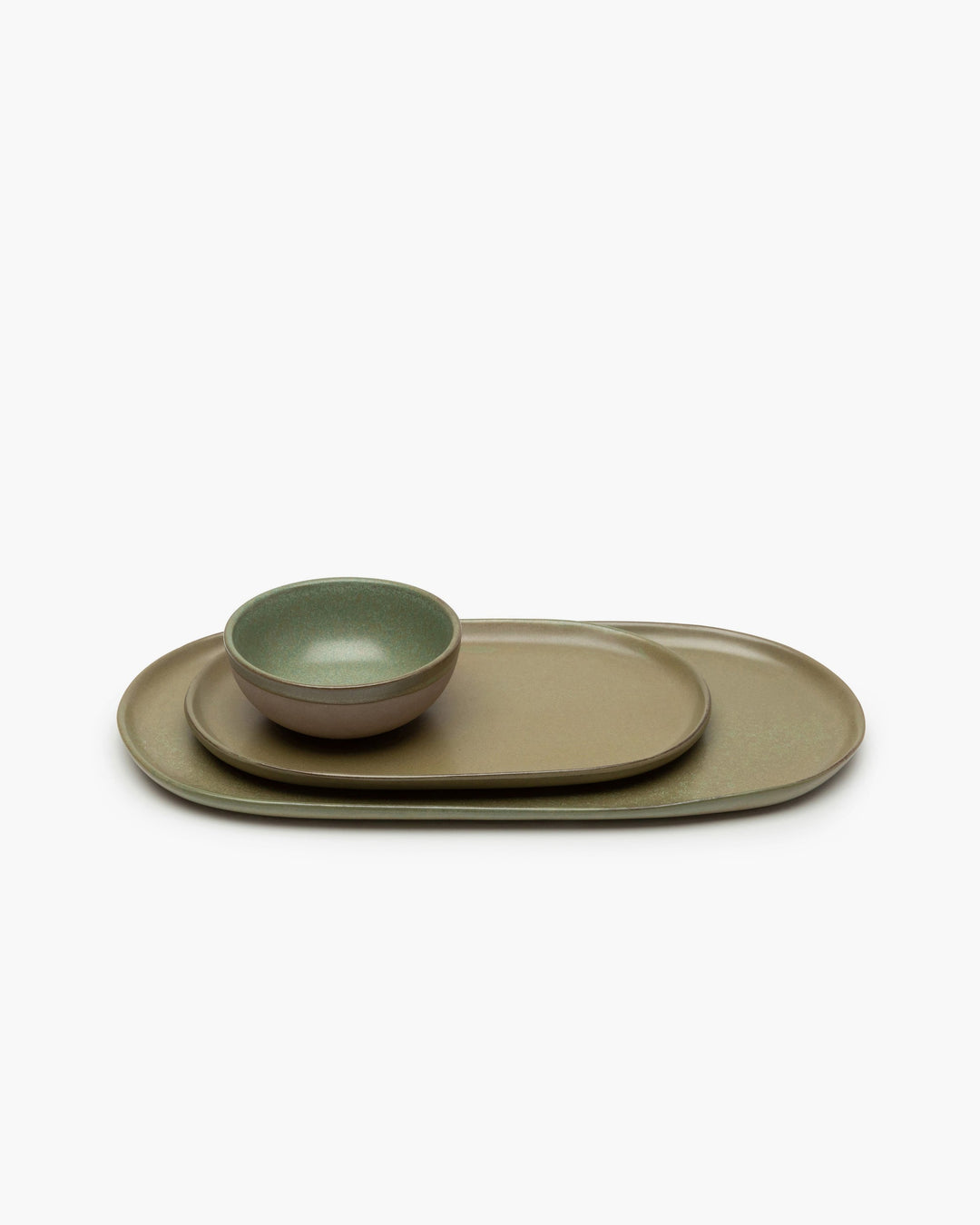 Tapasbord L Camo Green Surface - Set van 4