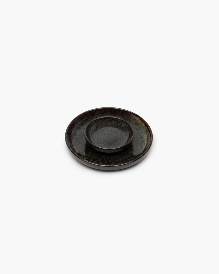 Olijfbordje M Indi Grey Surface - Set van 4