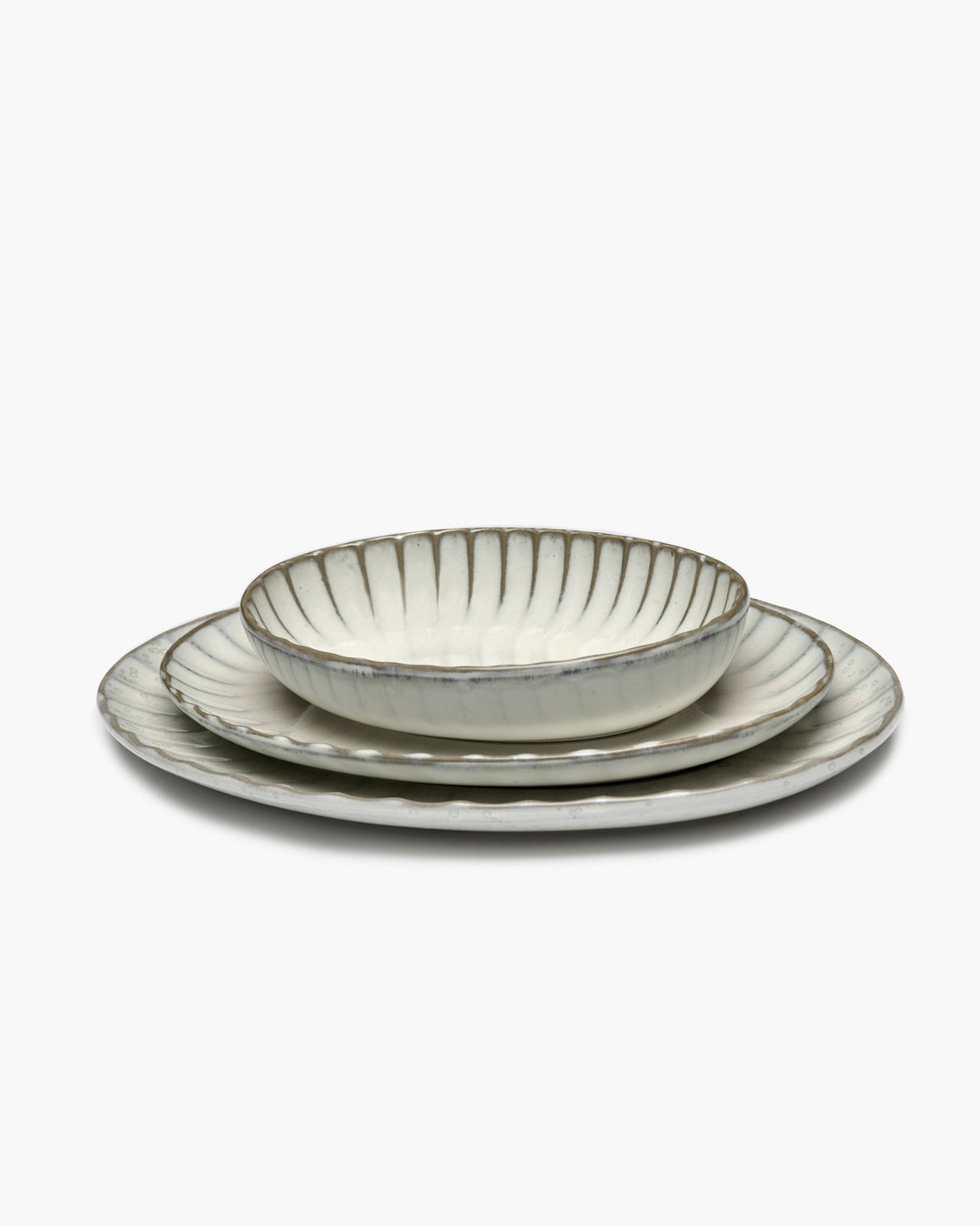 Ovaal Bord S Wit Inku - Set van 2