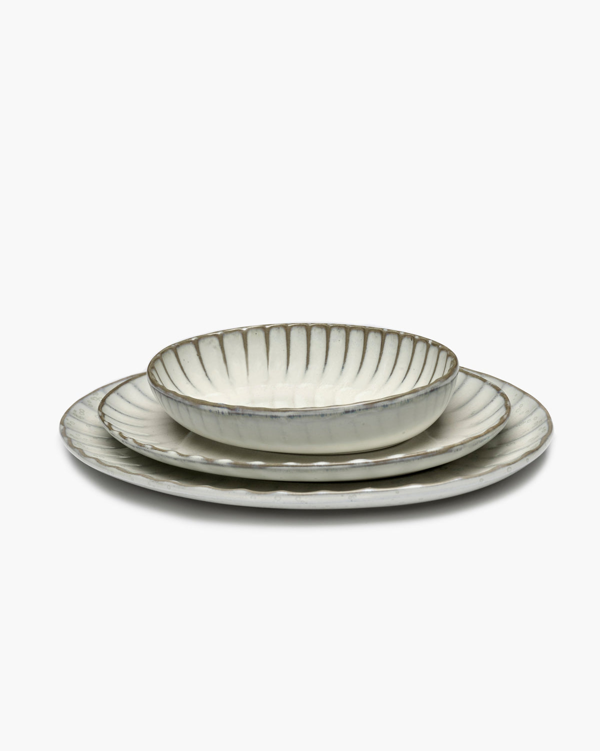 Ovaal Bord S Wit Inku - Set van 2