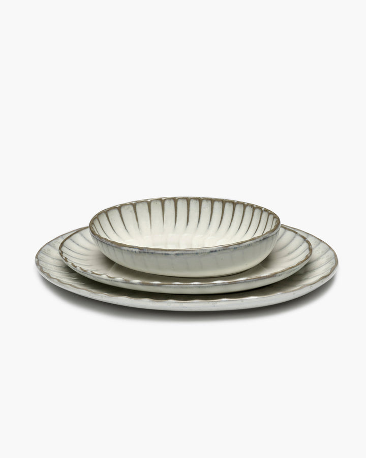 Ovaal Bord L Wit Inku - Set van 2