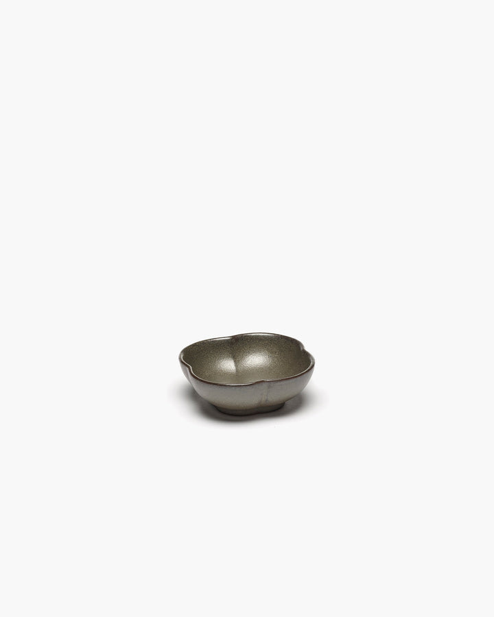 Kom Geribbeld S Groen Inku - Set van 4