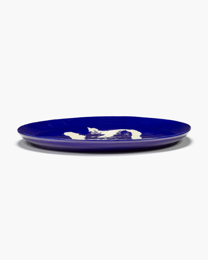 Serveerschaal L Donkerblauw Paprika Wit Feast