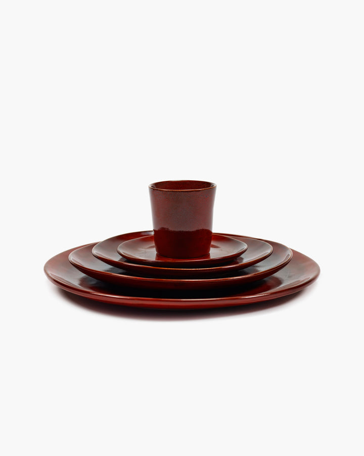 Serax - Marie Michielssen - Bord XL Venetian Red La Mère - Set van 2