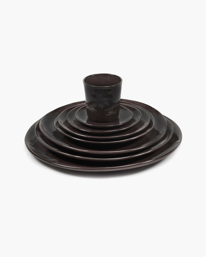Serveerschaal Ebony La Mère - Set van 2