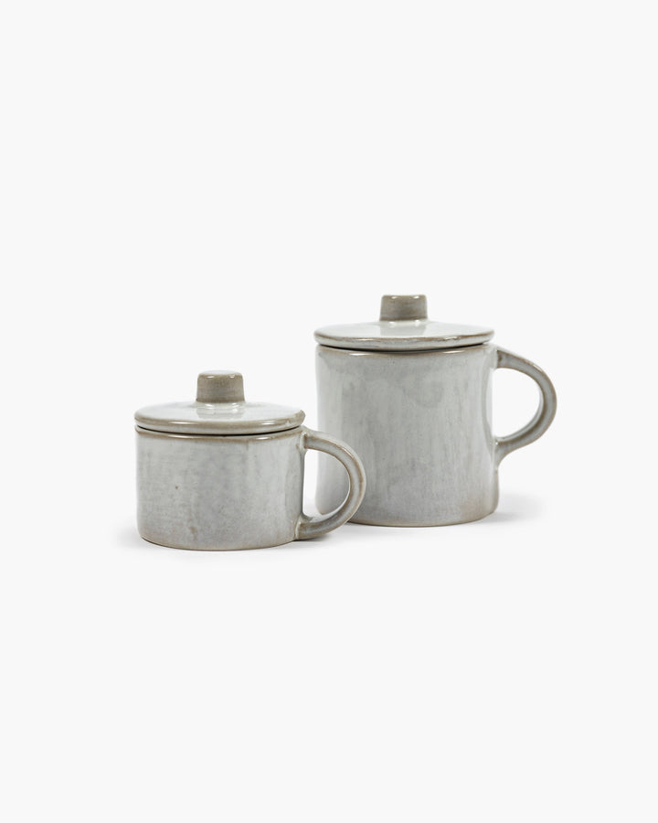 Ristrettokop met Deksel Off White La Mère - Set van 2