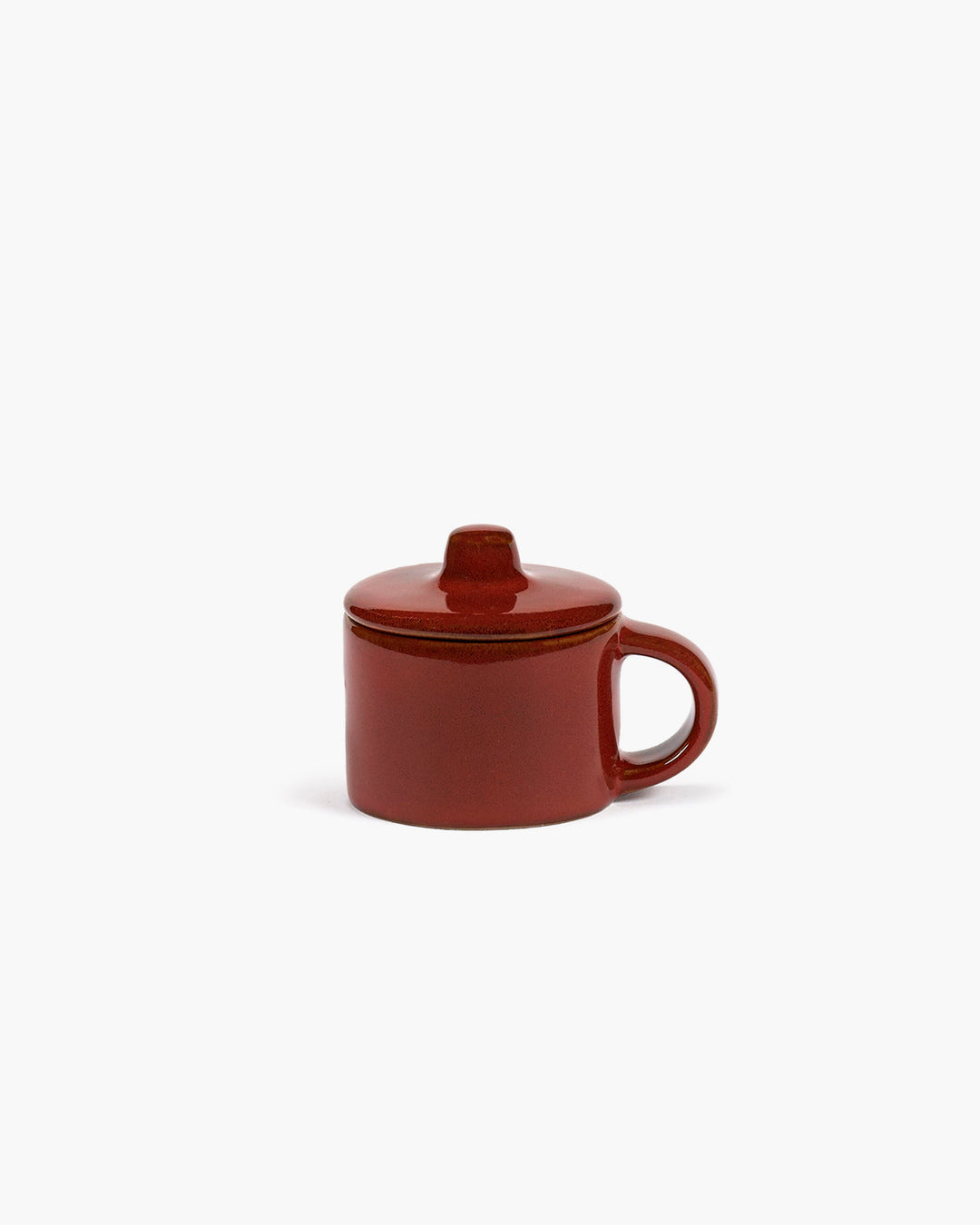 Ristrettokop met Deksel Venetian Red La Mère - Set van 2