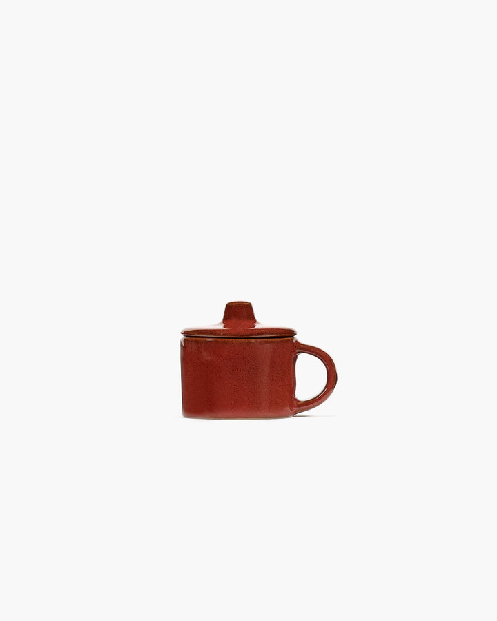 Ristrettokop met Deksel Venetian Red La Mère - Set van 2