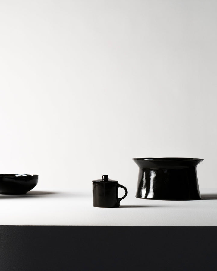 Espressokop met Deksel Ebony La Mère - Set van 2