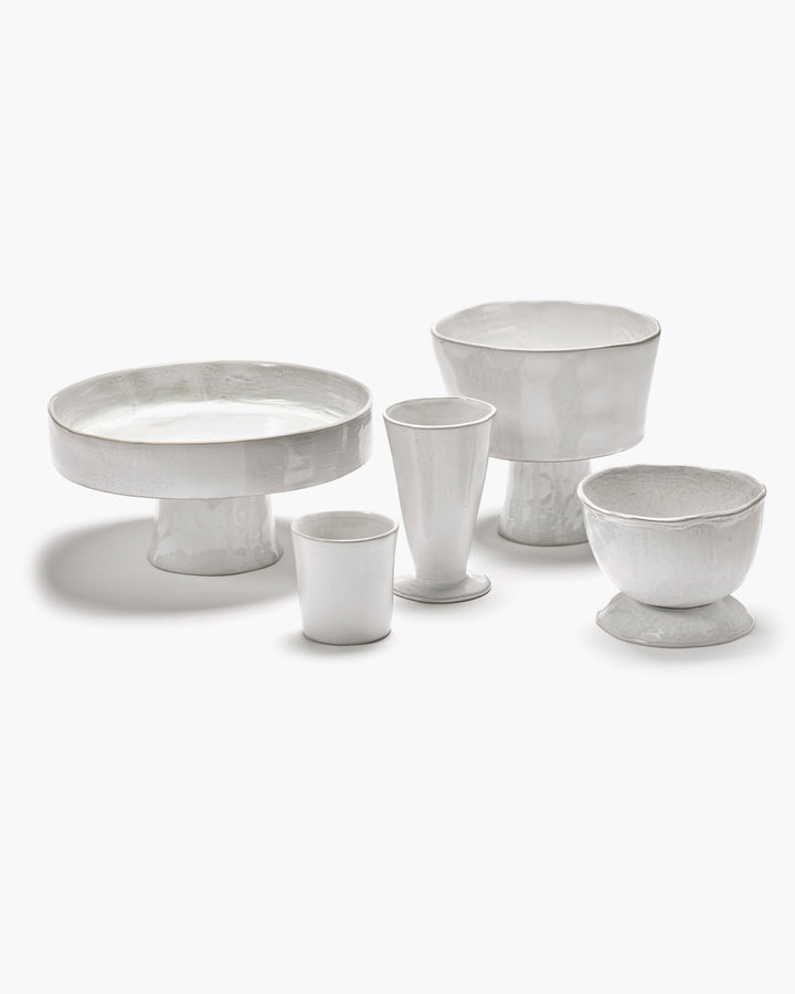 Beker op Voet Off White La Mère - Set van 2