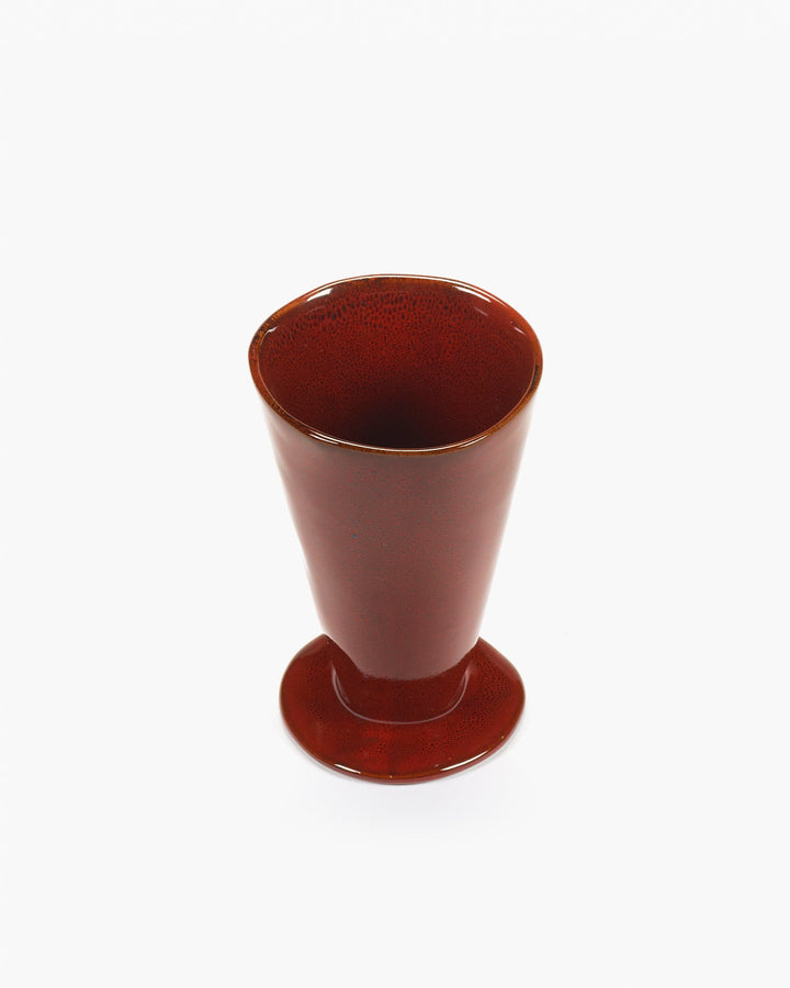 Beker op Voet Venetian Red La Mère - Set van 2