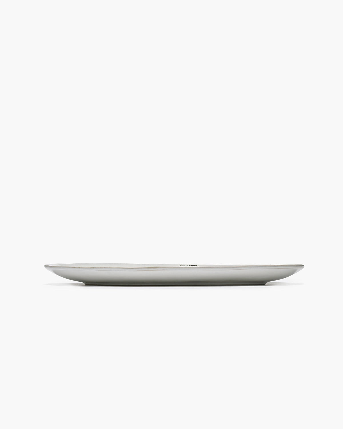 Ovaal Bord Off White-Zwart La Mère - Set van 2