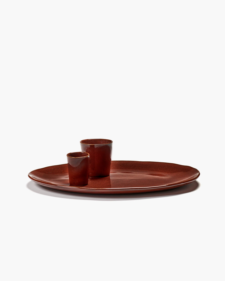 Serax - Marie Michielssen - Ovalen Bord Venetian Red La Mère - Set van 2