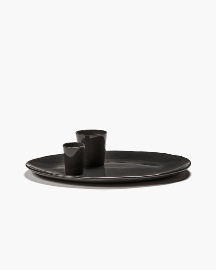 Ovaal Bord Ebony La Mère - Set van 2