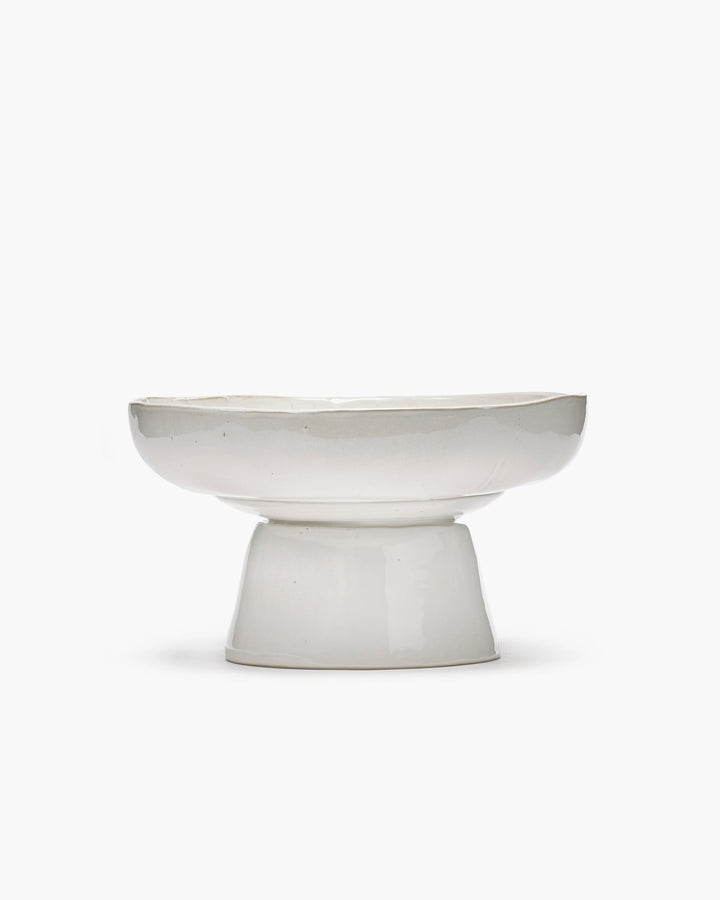 Serveerschaal op Voet Off White La Mère