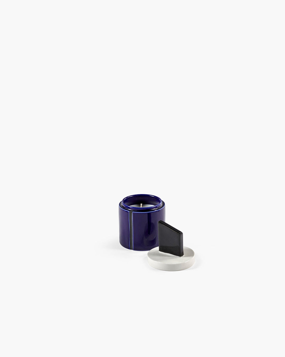 Geurkaars S Blauw Zwart Candela 01