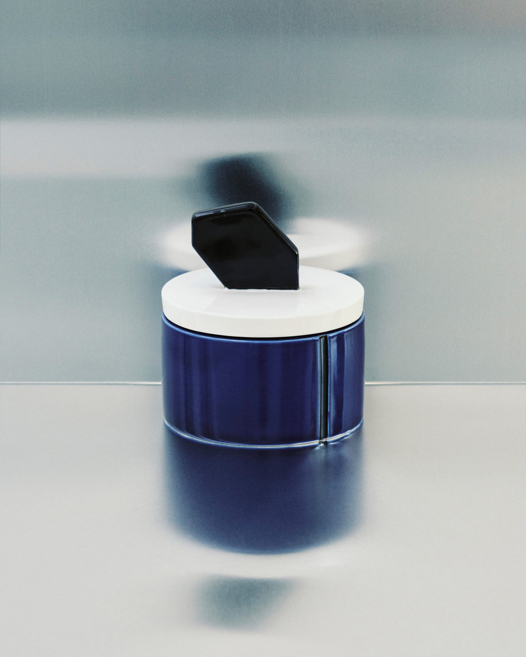 Geurkaars M Blauw Zwart Candela 01