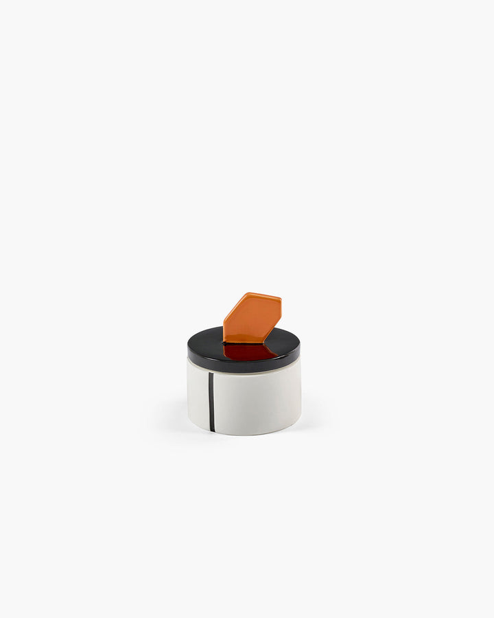 Geurkaars M Zwart Oranje Candela 02
