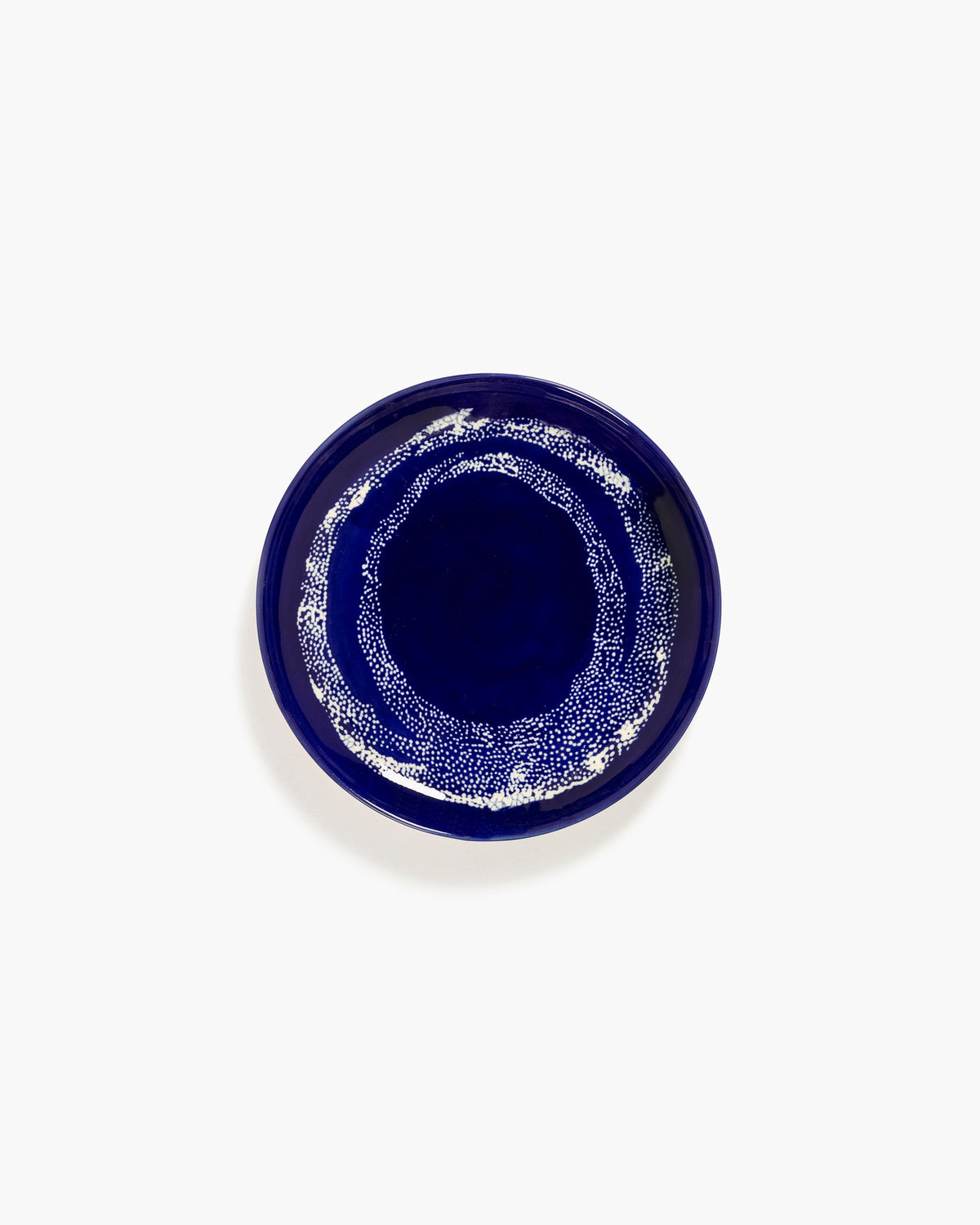Bord S Donkerblauw Dots Wit Feast - Set van 2