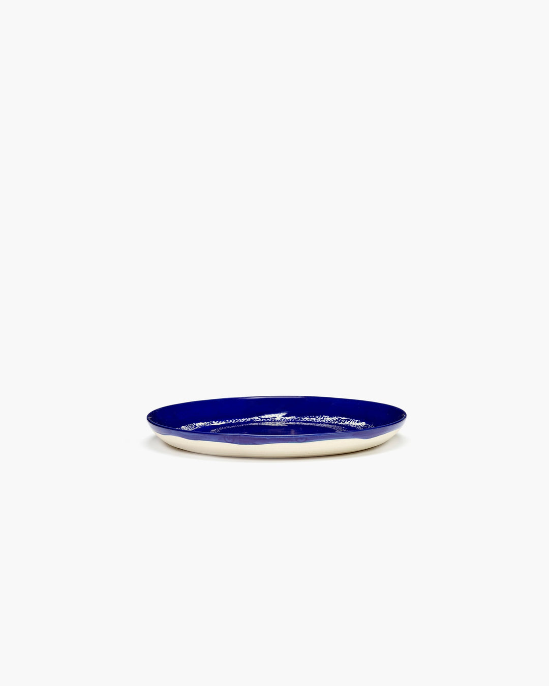 Bord S Donkerblauw Dots Wit Feast - Set van 2