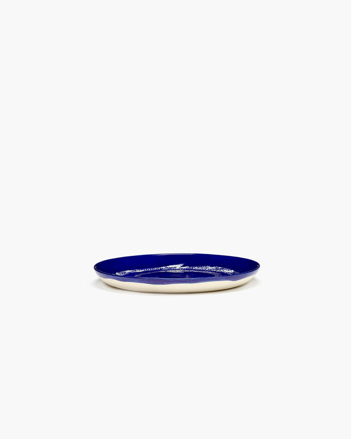 Bord S Donkerblauw Dots Wit Feast - Set van 2