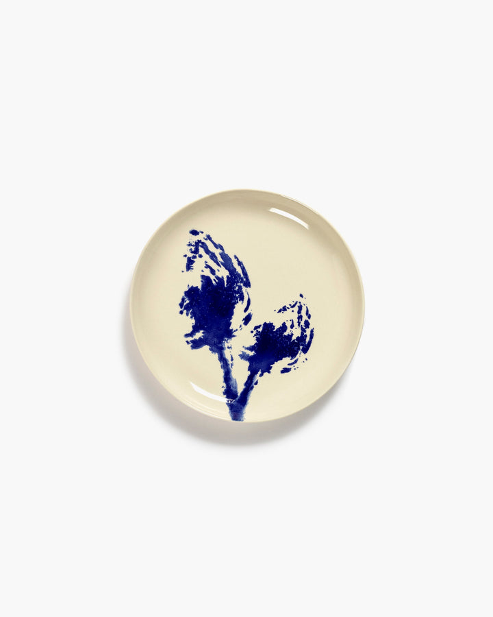 Bord S Wit Artisjok Blauw Feast - Set van 2