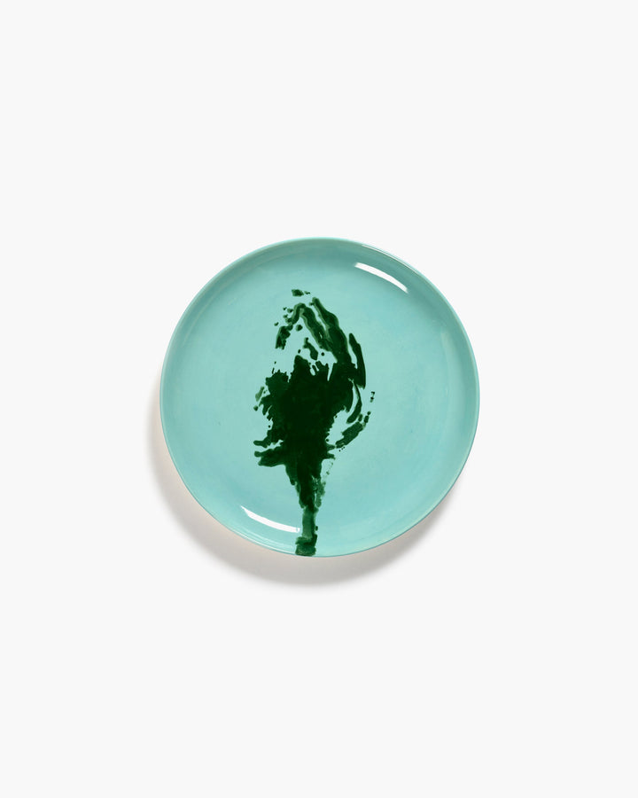 Bord M Azuur Artisjok Groen Feast - Set van 2