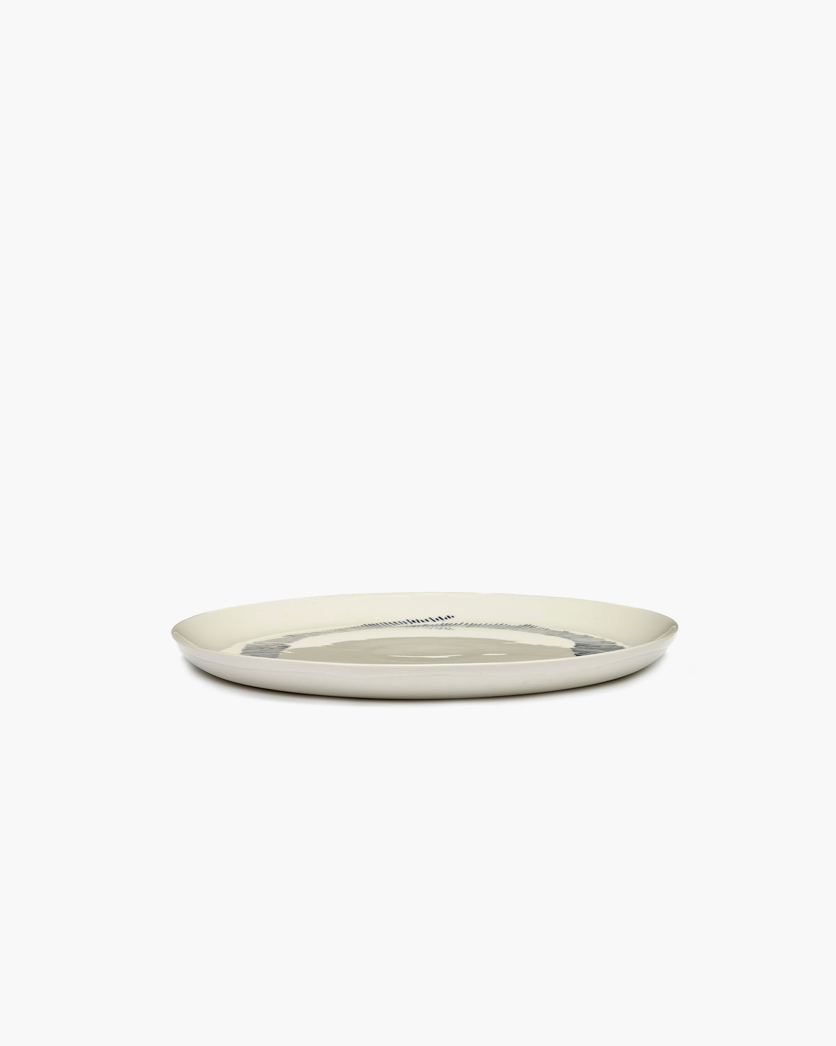 Serax - Ottolenghi - Bord L Wit Stripes Blauw Feast - Set van 2