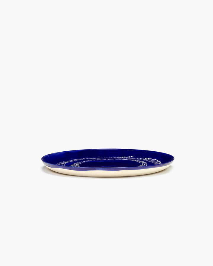Serax - Ottolenghi - Bord L Donkerblauw Dots Wit Feast - Set van 2