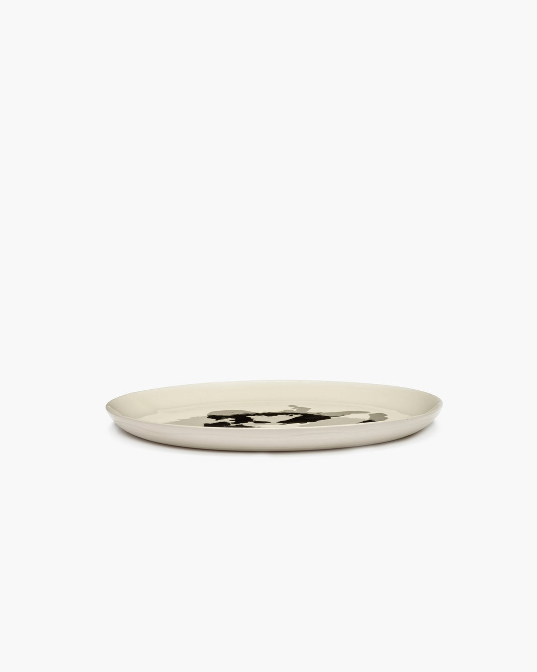 Bord L Wit Paprika Zwart Feast - Set van 2