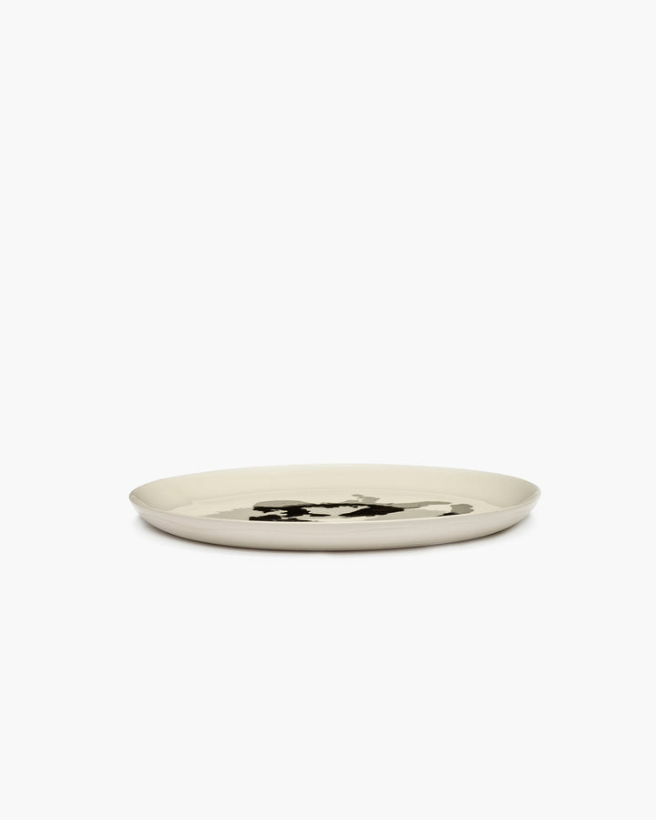 Bord L Wit Paprika Zwart Feast - Set van 2