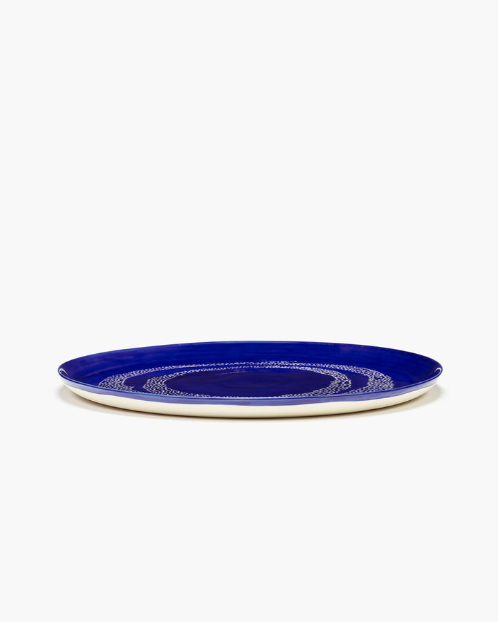 Serveerbord Donkerblauw Dots Wit Feast