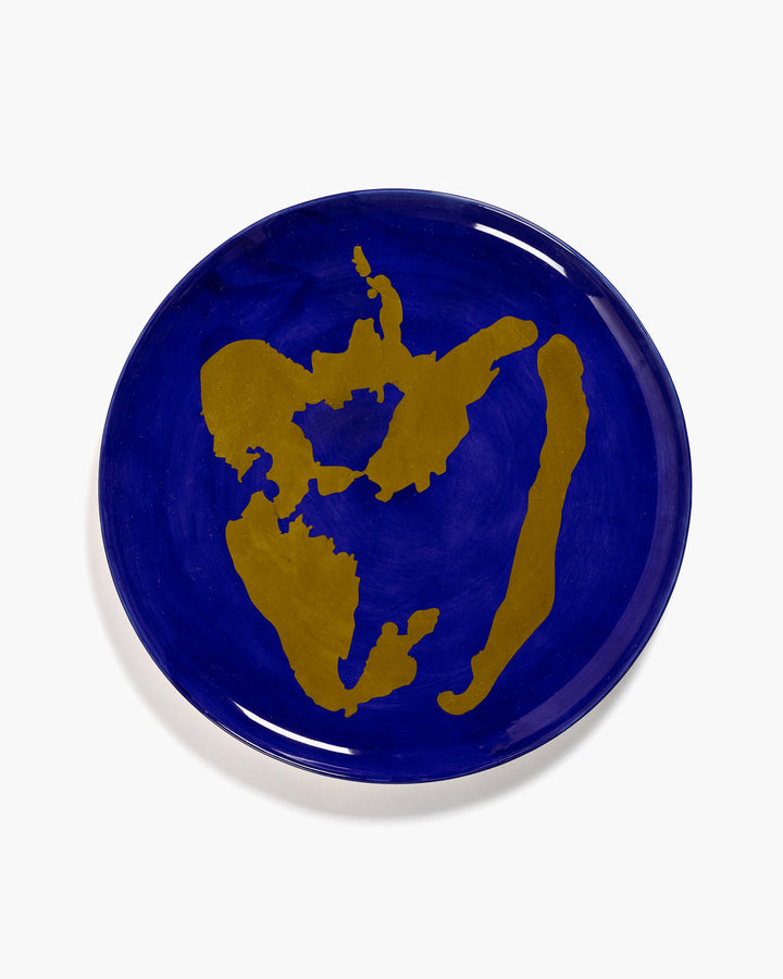 Serveerbord Donkerblauw Paprika Goud Feast