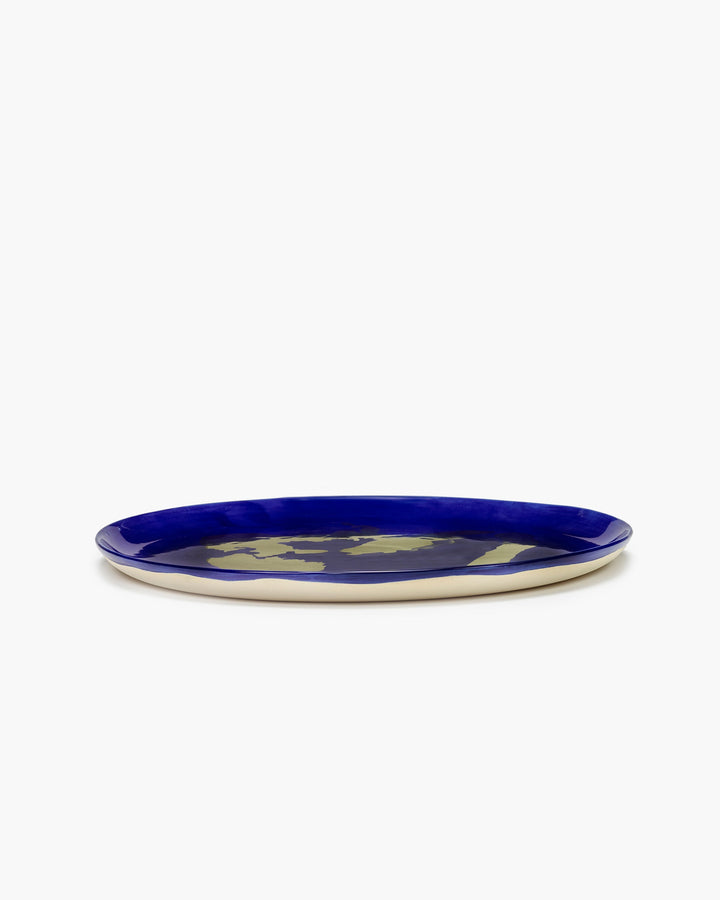 Serveerbord Donkerblauw Paprika Goud Feast